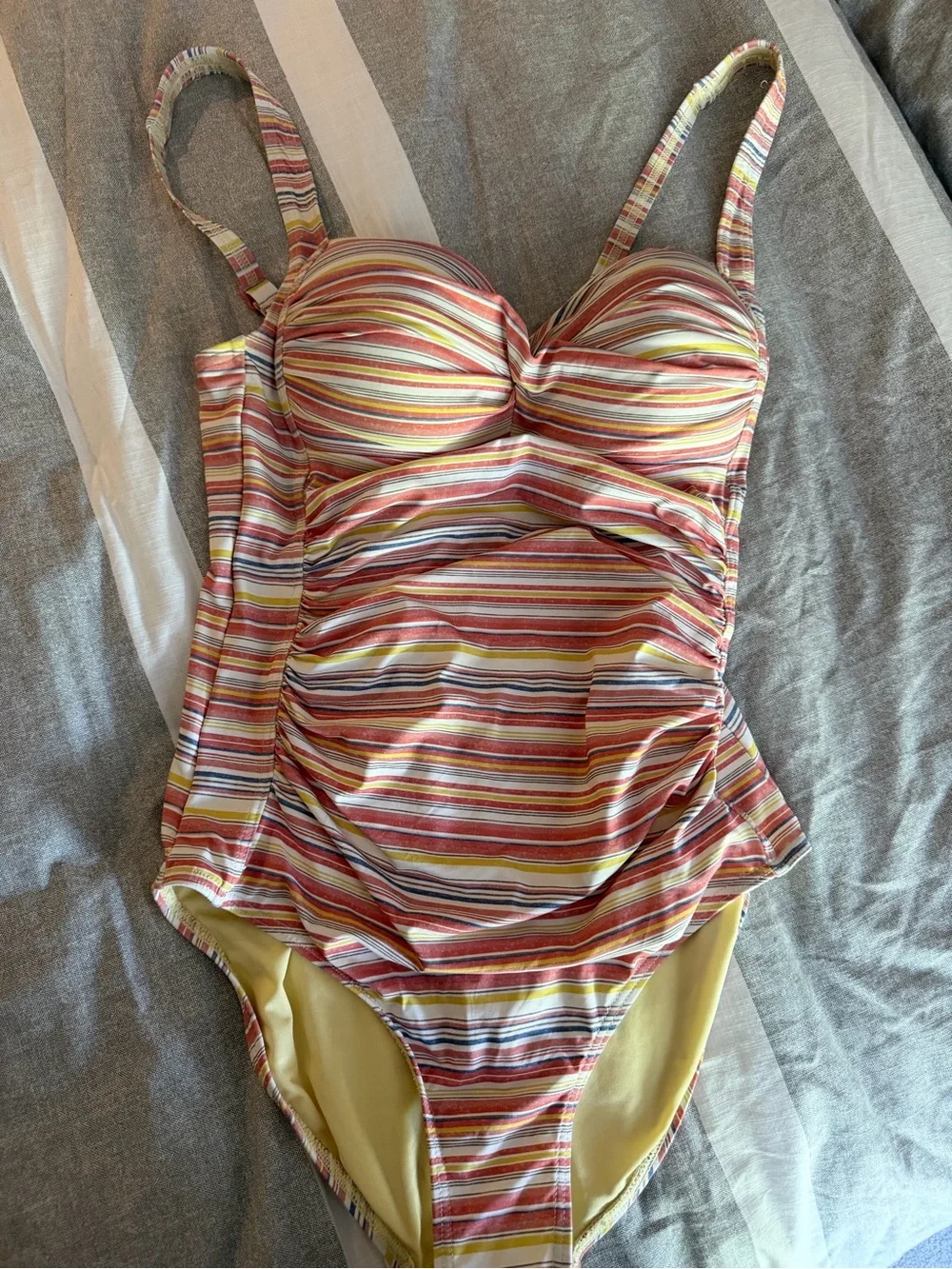 Women’s Stripe One-Piece Swimsuit in Pastel Multi New size 6